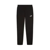 Pantalón de jogging negro con cintura elástica ajustable con cordón interno y logo de Puma bordado en blanco en la pierna izquierda.
