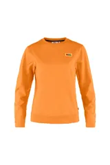 Sweater de algodón color naranja con logo bordado en el pecho y cuello redondo.