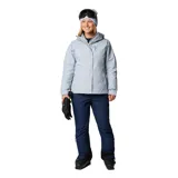 Campera Columbia 3 en 1 para mujer, modelo Whirlibird V Jacket. Capa exterior impermeable con costuras selladas y tecnología Omni-Tech™. Capa interior aislante con tecnología termorreflectante Omni-Heat™ y aislamiento Thermator™ de poliéster reciclado. Capucha ajustable, ventilación en las axilas, faldón para nieve, múltiples bolsillos y puños ajustables.