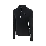 Camiseta deportiva Topper de manga larga, color negro, con cuello alto con cierre de cremallera frontal y logo estampado en el pecho.