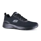 Championes Skechers Dynamight 2.0 Hip Star, color negro, con capellada de malla y plantilla Memory Foam.