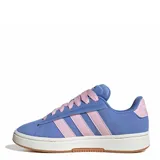 Championes urbanos Adidas Grand Court Alpha, color azul con detalles en rosa y suela blanca.