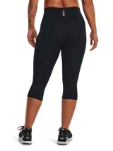 Calza capri de running Under Armour Fly Fast 3.0, color gris con detalles en negro y logo en la pierna.