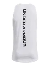 Musculosa deportiva Under Armour Zone color celeste con logo blanco en el pecho.