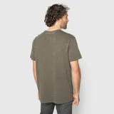 Remera de algodón orgánico color gris oscuro, de corte recto y manga corta.