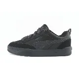 Zapatillas Puma Park Lifestyle OG de cuero sintético negro con detalles en gamuza negra y cordones grises.