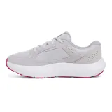Zapatillas deportivas grises con detalles en celeste, marca Under Armour, modelo Charged Versurge.