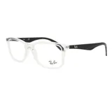 Armazón para lentes Ray Ban modelo 7047/54, color transparente con patillas negras, de forma rectangular.