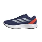 Championes de running Adidas Duramo RC, color azul marino con detalles en plateado y naranja.