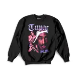 Buzo negro de algodón con estampado de Tupac Shakur en el frente.