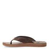 Sandalias tipo ojotas de cuero color marrón, con plantilla anatómica y suela de goma.