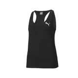 Musculosa deportiva Puma Active de mujer, color negro con logo estampado en blanco en el pecho.