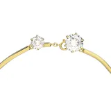 Collar dorado con cristales blancos engarzados.