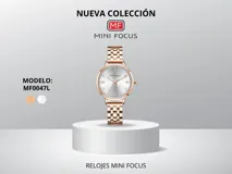 Reloj de mujer con movimiento de cuarzo japonés, resistente al agua hasta 30 metros, con caja de aleación de zinc y banda de cuero, caucho y acero.