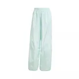 Pantalón deportivo Adidas Adicolor Teamgeist color verde agua, de corte ancho y tiro alto, con cintura elástica y logo bordado en la pierna.