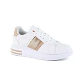Championes deportivos American Sport Maggie, color blanco con detalles en dorado.