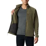 Campera polar Columbia Fast Trek II Fleece color verde oliva, con cierre frontal completo, cuello alto y bolsillos laterales con cierre.