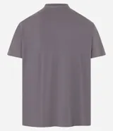 Remera gris de algodón, corte recto, con cuello redondo y mangas cortas. Estampa frontal con diseño de afiche de club de jazz.