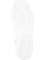 Zapatillas Tommy Hilfiger Essential de cuero blanco con detalles en azul marino y rojo.