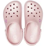 Zuecos Crocs Crocband™ color negro con suela blanca y detalles en amarillo.