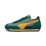 Zapatillas Puma Easy Rider Weathered, color verde con detalles en gris y amarillo.