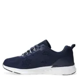 Championes grises con cordones y suela blanca.