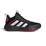 Championes de básquet Adidas Ownthegame, color negro con detalles en rojo y blanco. Exterior de malla y amortiguación Lightmotion.