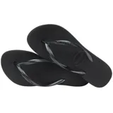 Ojotas Havaianas Slim Flatform color negro, con plataforma.