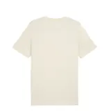 Remera color crema de corte clásico, con cuello redondo y logo Puma bordado en el pecho.