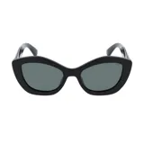 Lentes de sol INVU negros con forma geométrica y cristales polarizados grises.