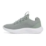 Zapatillas de entrenamiento Under Armour Dynamic 2, color gris con detalles en verde y logo en el talón.