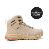 Botas de trekking Hi-Tec Mirage Water Resistant color beige con detalles en marrón. Posee tecnología Aqua Softshell y plantilla con Memory Foam.
