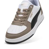 Championes Puma Caven 2.0 color taupe, blanco y negro, de estilo urbano.