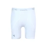 Leggings cortos blancos para hombre, ideales para actividades deportivas y entrenamiento.