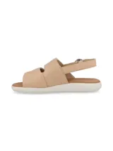 Sandalia de cuero con diseño adaptable y suela liviana, ideal para un calce cómodo.