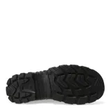 Zapato de seguridad Worker color negro, con puntera de composite, cordones y suela antideslizante.