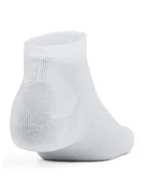 Medias deportivas Under Armour unisex, de corte bajo, color negro con logo blanco.