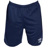 Short deportivo Umbro color azul marino, con cintura elástica y logo de la marca bordado en blanco en la pierna derecha.
