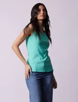 Musculosa blanca de algodón, marca Ruby Rd.