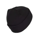 Gorro de lana Adidas negro con logo blanco bordado en el frente.