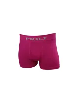 Boxer de microfibra sin costura en color fucsia, con cinturilla elástica.