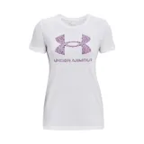 Remera deportiva Under Armour color fucsia con logo blanco estampado en el frente.
