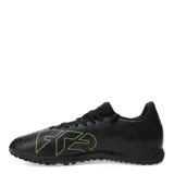 Championes de fútbol 5 Puma Future 8 Play TT, color negro con detalles en verde flúor.