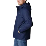 Campera Columbia 3 en 1 color marrón, con capa exterior impermeable y transpirable, y forro polar térmico reflectante.