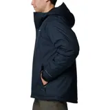 Campera impermeable Columbia Oak Harbor II para hombre, color negro. Con tecnología Omni-Tech de costuras selladas, forro Omni-Heat Infinity y aislamiento Thermarator de poliéster reciclado.