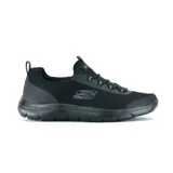 Championes Skechers Summits - Repinski color negro, con capellada de malla y material sintético, cordones elásticos, plantilla Memory Foam y suela flexible.