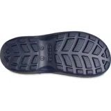 Botas de lluvia Crocs color azul marino, impermeables, con manijas grandes para facilitar su colocación y extracción.