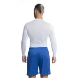 Remera deportiva negra de manga larga con orificio para el pulgar y logo de Umbro estampado en el pecho.