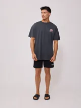 Remera gris de hombre con estampado en la espalda con un diseño de estilo surf. Corte oversized y confeccionada en algodón.