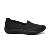 Zapato casual Skechers Relaxed Fit: Reggae Fest - Willows Vibe, color negro, sin cordones, con capellada de malla, plantilla Skechers Air-Cooled Memory Foam y suela flexible.